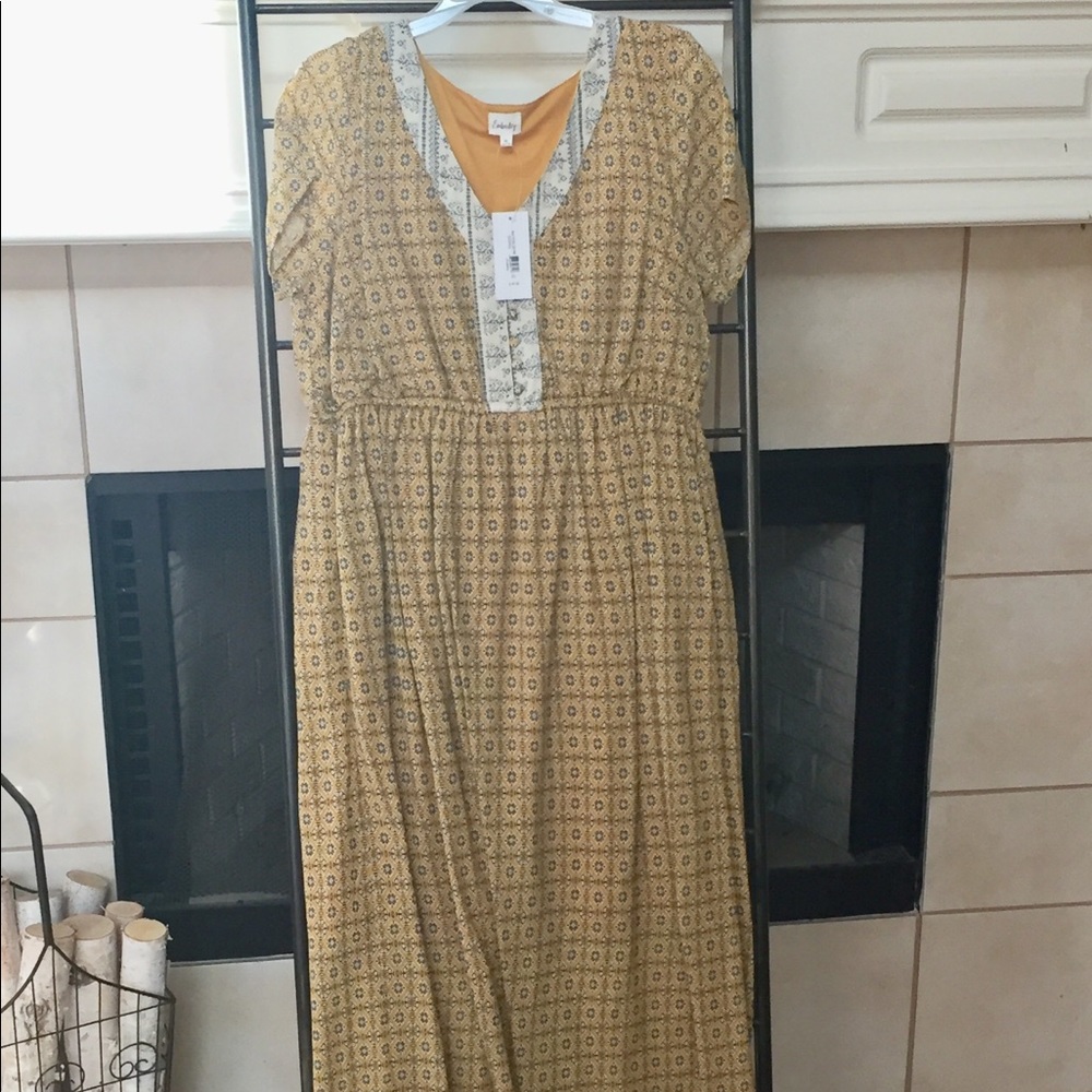 Down East Gold and Navy Maxi